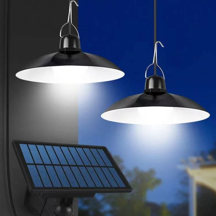 مصباح معلق يعمل بالطاقة الشمسية بمستشعر حركة Led يعمل بالطاقة الشمسية مع ثريا للتحكم عن بعد للتخييم والحديقة الخارجية