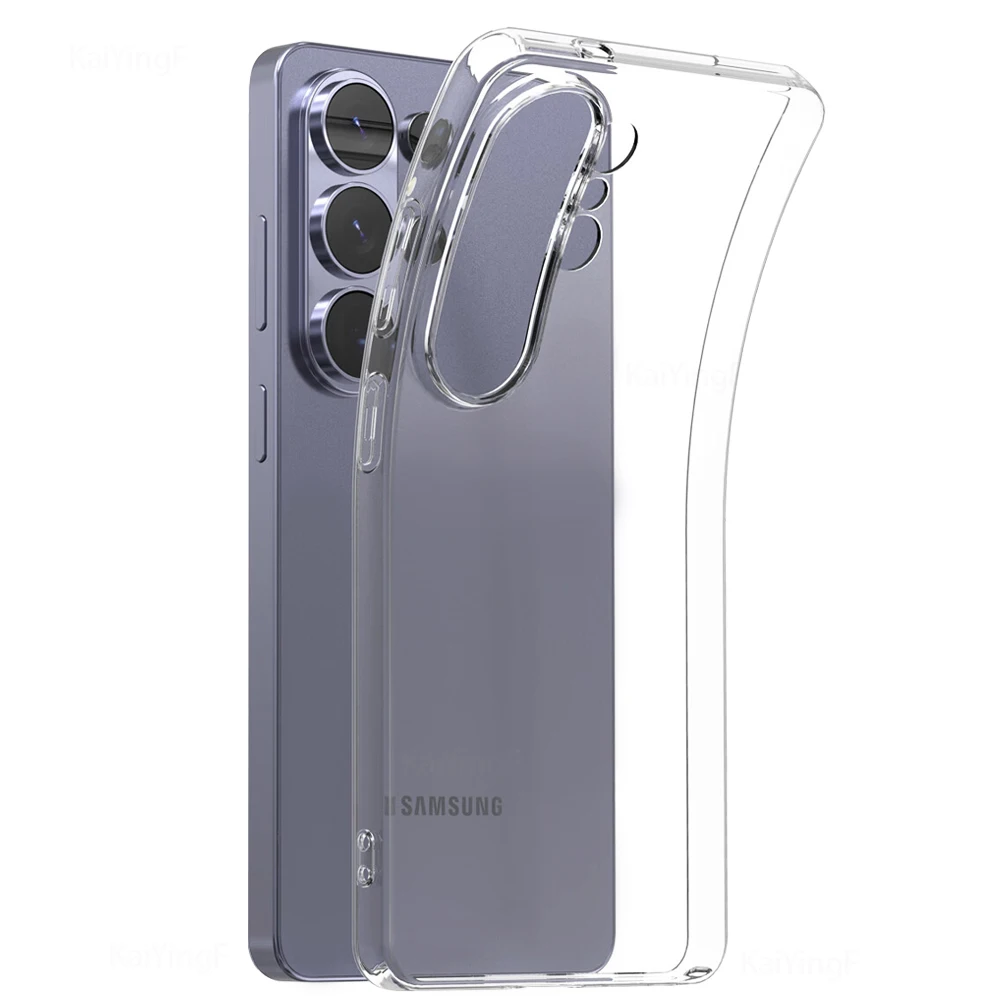 Transparente Handyhülle für Samsung Galaxy S26 S25 S24 S23 S21 FE S22 Ultra Plus Silikon Weiche TPU Rückseite Klare Schutzhüllen