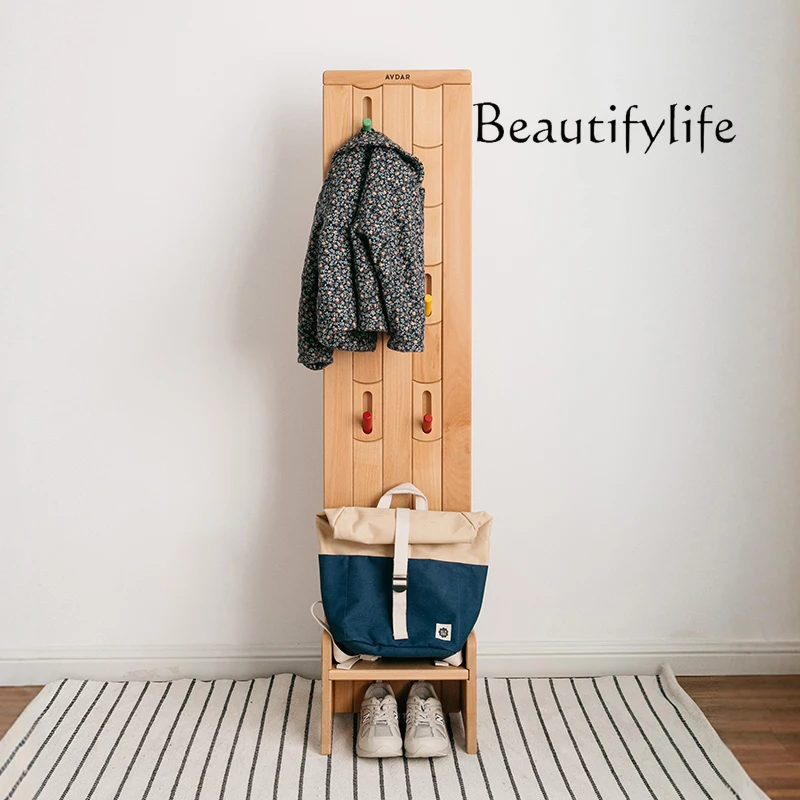 

Rainbow hanger floor solid wood vertical children's bedroom bedside coat rack clothes rack