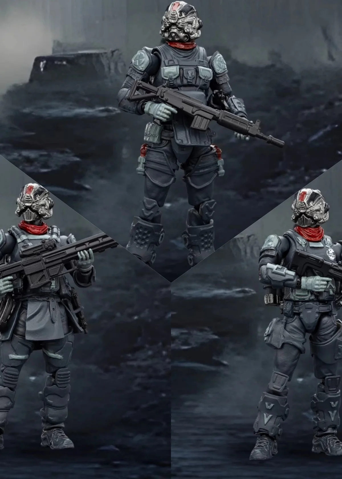 

Коллекционная модель JOYTOY JT03547: Военный научно-фантастический боевой отряд, масштаб 1/25, темно-серый камуфляж, полный комплект, игровая фигурка