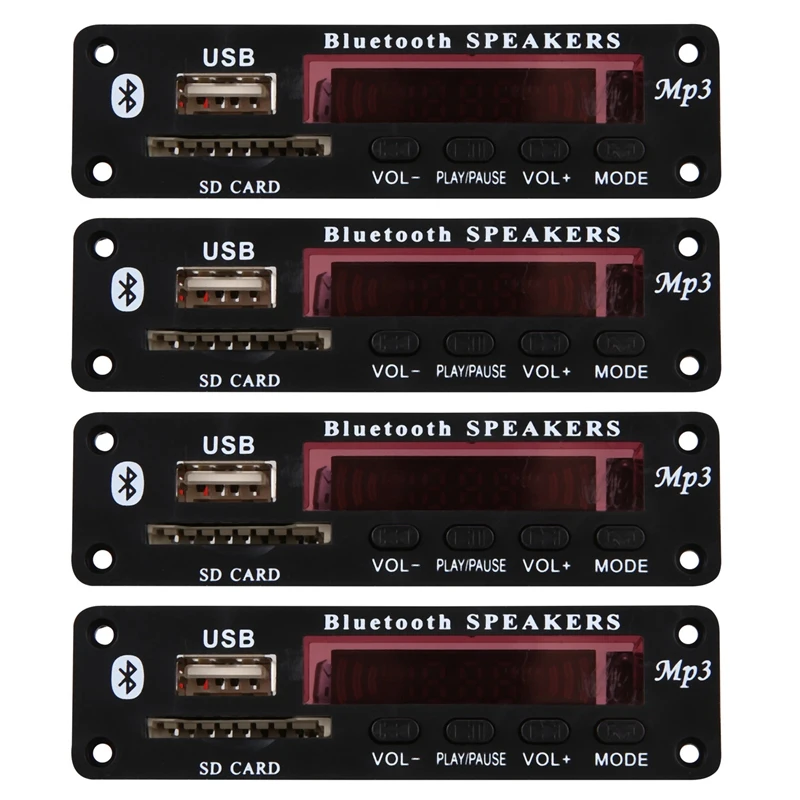 

4X Dc 5V/12V Bluetooth 5.0 Audio Decoder Board Audio Module USB Aux SD Fm Radio Lossless