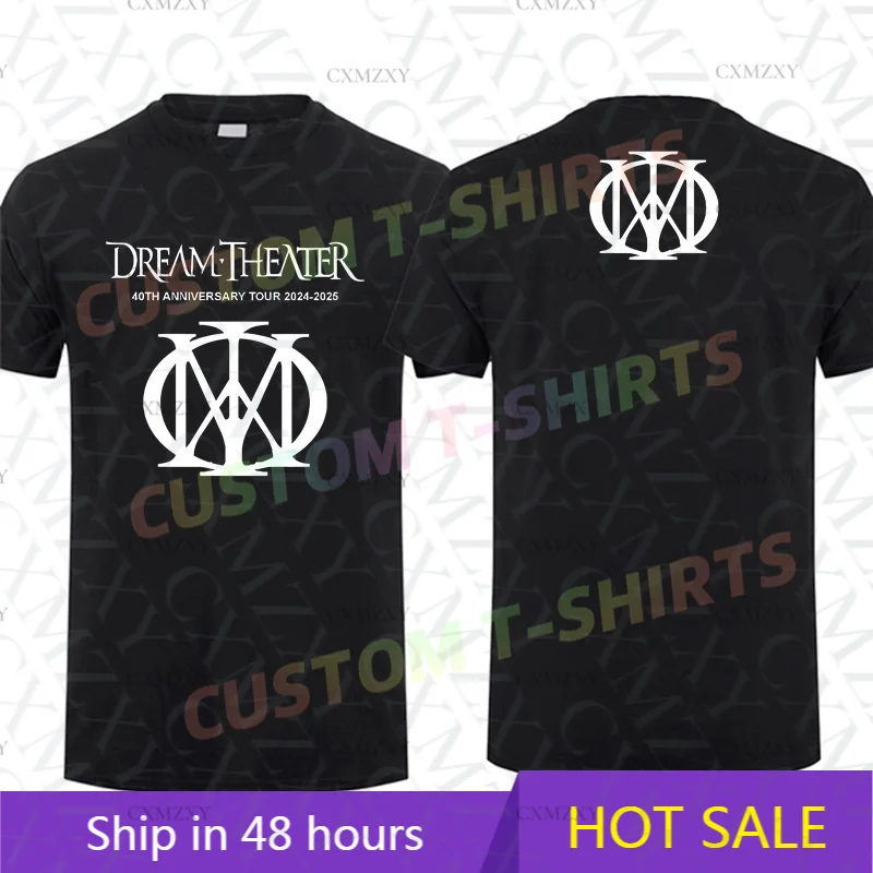 

2025 Men Dream Theater 40th Anniversary Tour 2025-2025 T-shirt Casual T Shirt Graphic Summer Short Sleeves 100% Cotton S-3XL