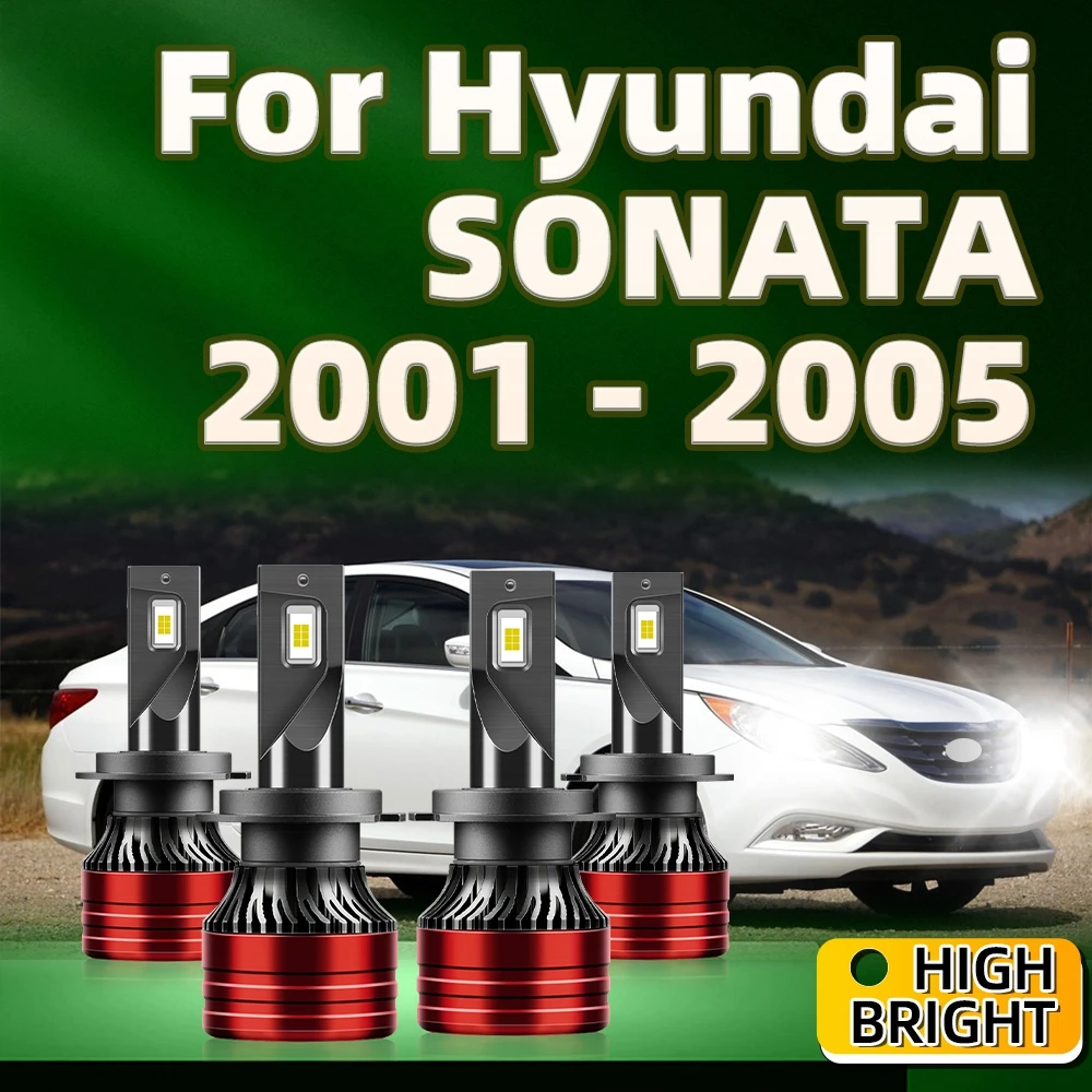 

2/2/4PCs LED 30000LM Car Headlight H7 Light Bulbs 6000K CSP Chip High Bright For Hyundai SONATA 2001 2002 2003 2004 2005