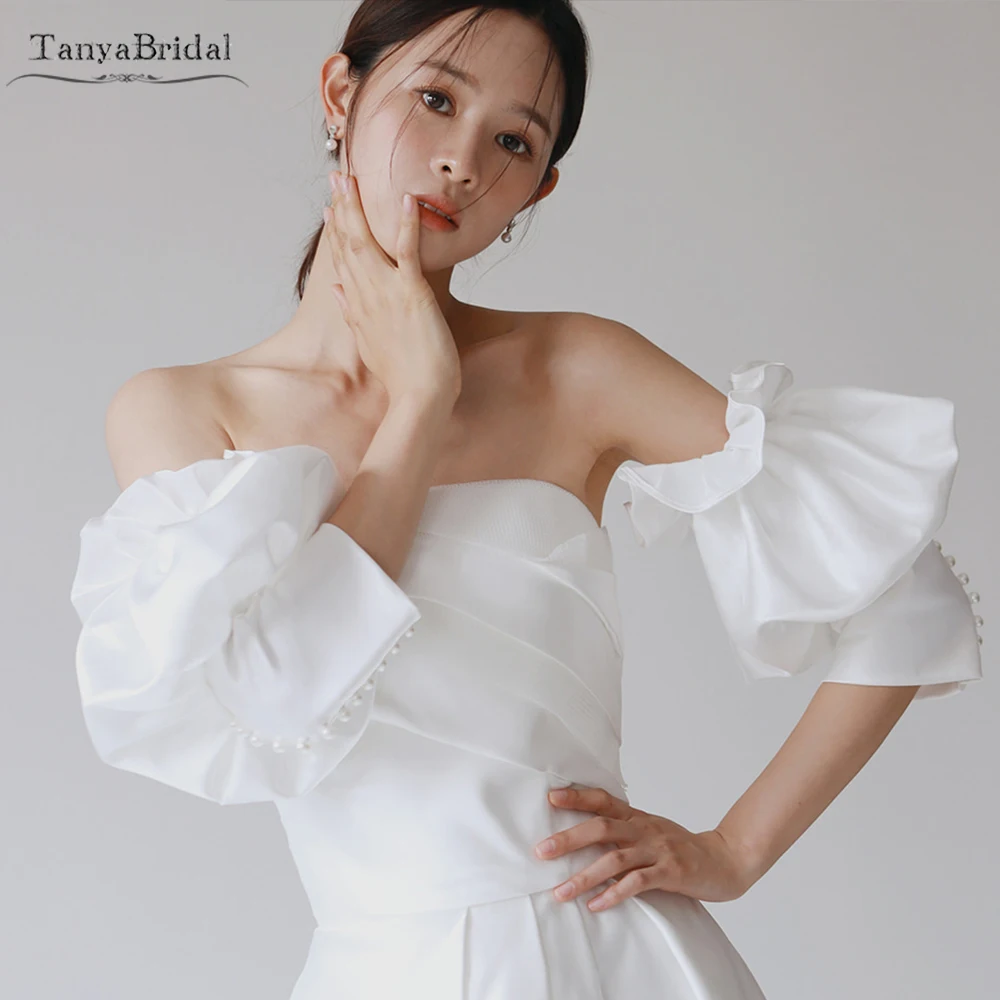 

Гламурные пышные свадебные перчатки со съемными рукавами и роскошным жемчугом, шикарные свадебные перчатки без пальцев DG254