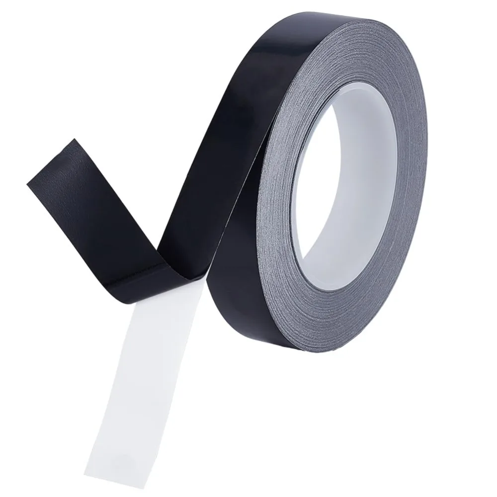 PET LED Light Blocking Sticker Rolls LED Covers Blackout High Temperature Masking Tape for Routers Electronics Black 25x0.1mm