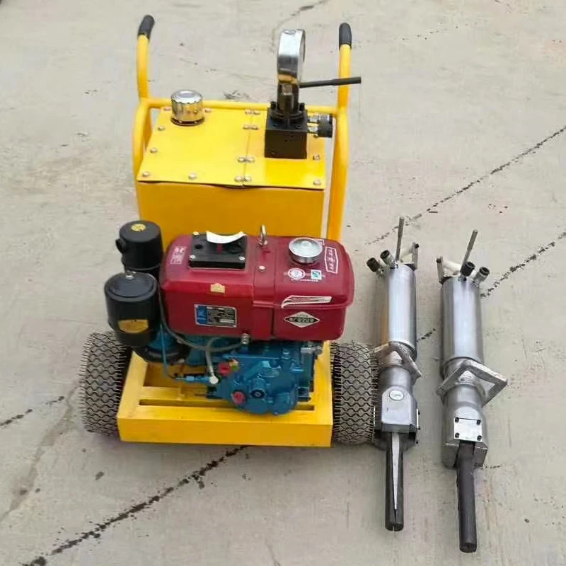 customizeStatic Blasting Rock Splitting Rod Concrete Splitting Machine Diesel Engine Hydraulic Rock Splitter for Stone Quarry