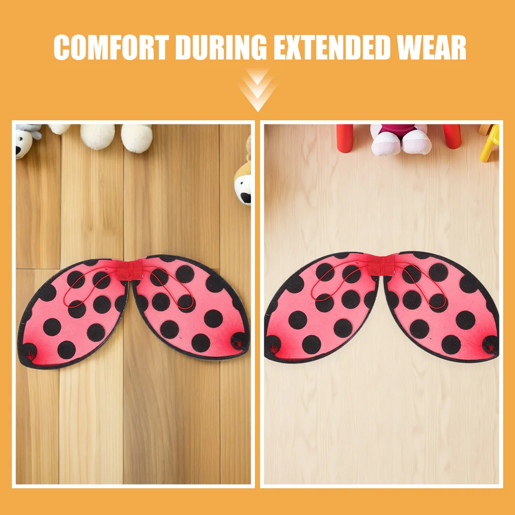 2 stücke Kinder Marienkäfer Flügel Kostüm Faltbare Leichte Insekten Flügel Für Mädchen Halloween Dress Up Party Rolle Spielen Requisiten