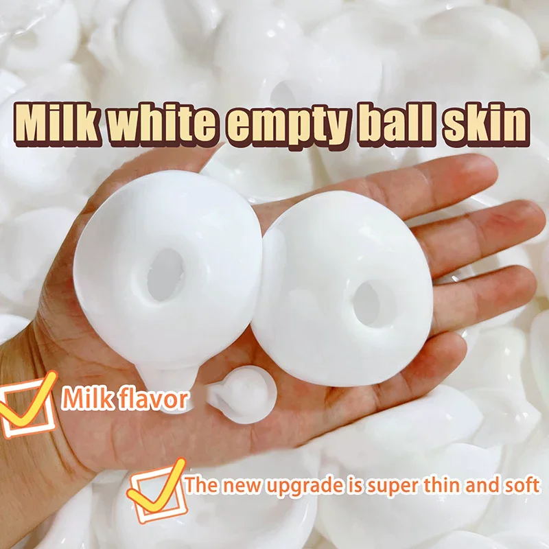 DIY Filling Slow Rebound Toys Sphere Jewelry TPR Casting Molds Ultra Thin Milk Fragrance Fluid Milk White Color Ball Leather 1PC