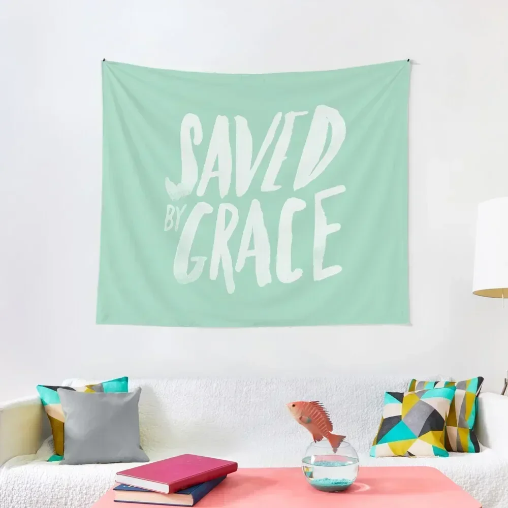 

Saved by Grace x Mint Tapestry Christmas Decoration Bedroom Decor Aesthetic Tapestry