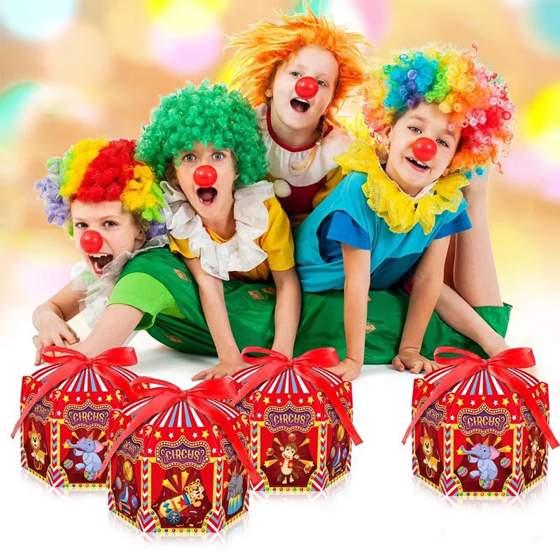 4/24Pcs Karneval Zirkus Thema Party DIY Candy Box Für Kinder Geburtstag Party Baby Dusche Dekoration Süßigkeiten Geschenk box Liefert – Detail 3