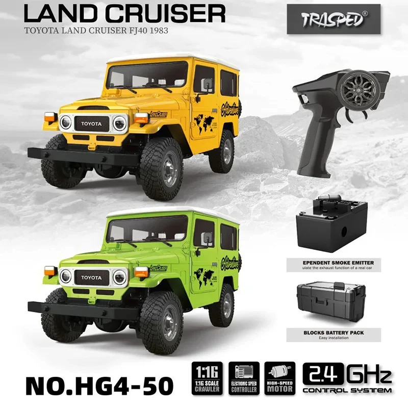 1/16 HG4-50 Toyota FJ40 Remote Control Off-Road Vehicle Basic and Pro Versions Lighting Sound Effect Simulation Model Toy Car