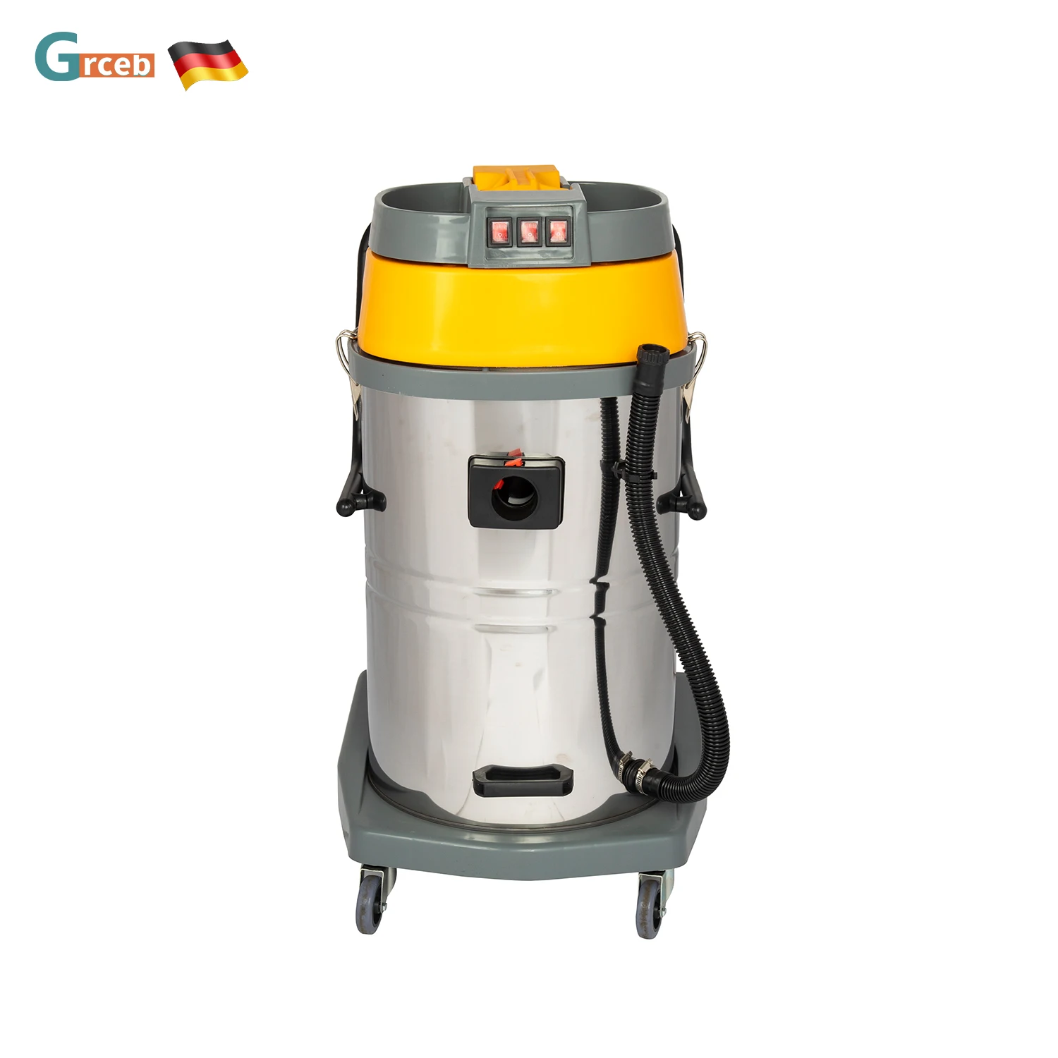 Aspirador de pó industrial úmido e seco 230V 100L com novo motor para hotéis de restaurantes domésticos e uso de construção