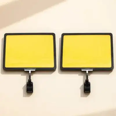 

2Pcs A4 Ad Sign Holders with Erasable PVC Price Tags Adjustable 360 Degree for Retail Shops Price Label Holder