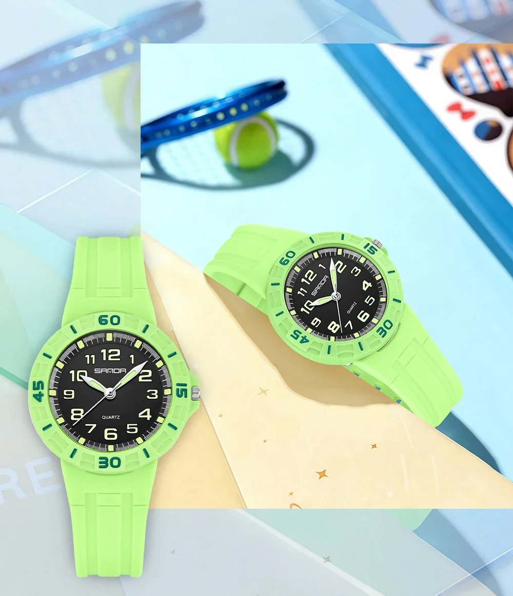 SANDA 6386 Student Quartz Watch 50m Waterproof Luminous Durable Sports Watch for Men and Women Simple and Elegant