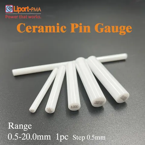세라믹 핀 게이지, 등급 0, 맞춤형 게이지, 목공, 검사, 기계 및 측정 도구, 범위 0.5-20.00mm, 1 개