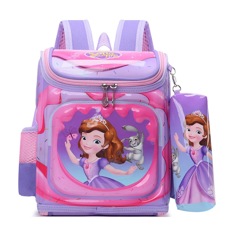 Disney Frozen Girl School Bag Sofia Spider Man Kindergarten Backpack Student Shoulder Orthopedic Backpack Kids Gifts Mochilas