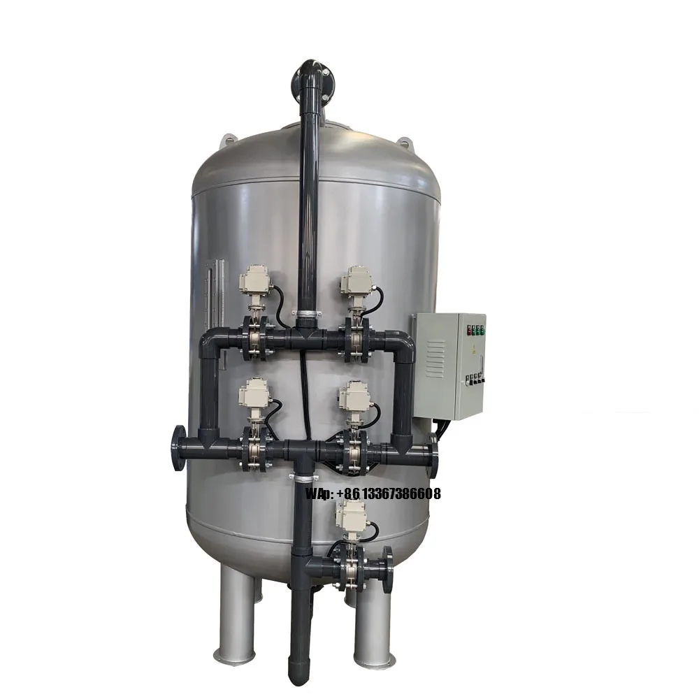 15 Cubes/h Automatic Activated Carbon Filters With SS304 Material Filter Tank