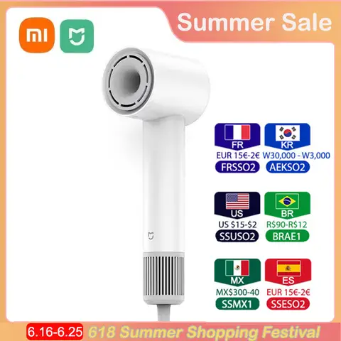 XIAOMI MIJIA H501 SE 고속 헤어 드라이어 62 메터/초 풍속 음이온 헤어 케어 110,000 Rpm 전문 건조 220V CN 버전
