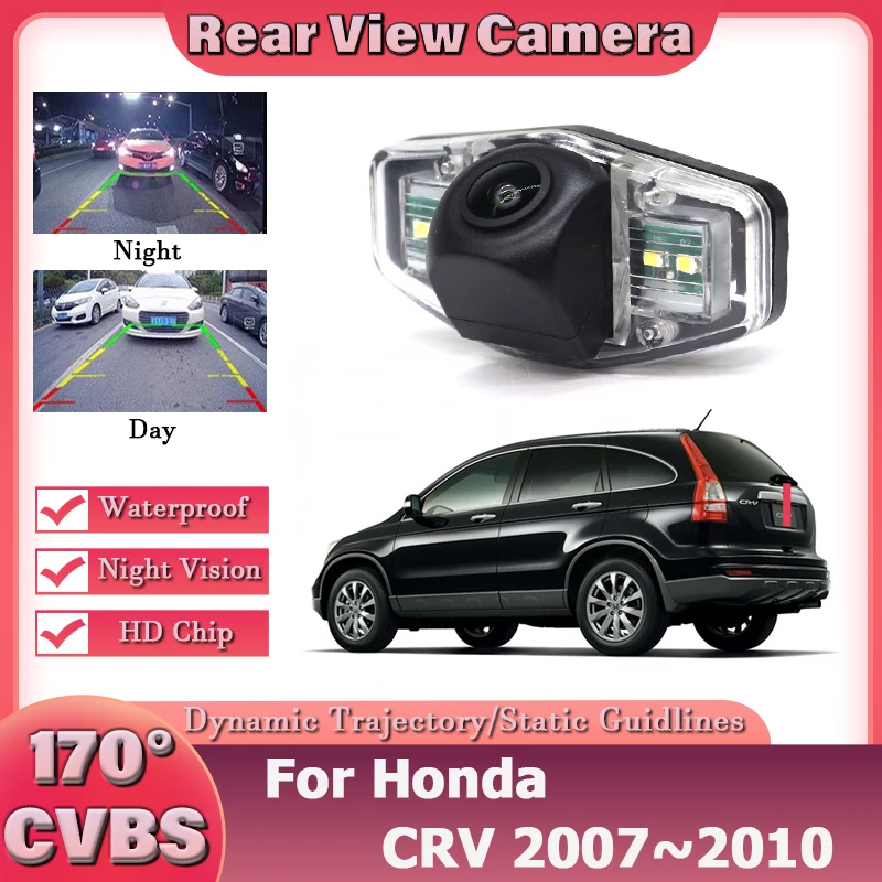 

HD High quality RCA 1080×720P Fisheye Rear View Camera For Honda CRV 2007 2008 2009 2010 Car Vehicle Reverse Parking Accessories