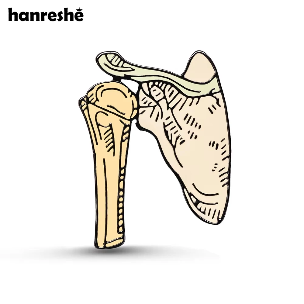 Hanreshe Orthopedic Scapula Enamel Brooch Pin Medical Bone Badge Jewelry Lapel Backpack Decorative Gift for Doctors Nurses