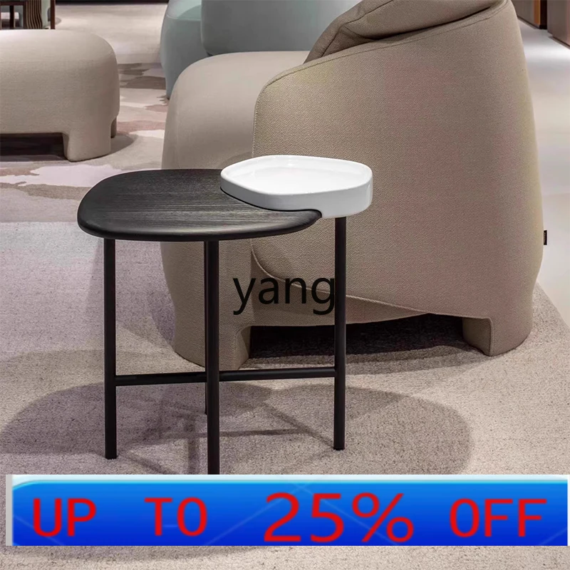 

LMM Italian minimalist solid wood edge table household small apartment sofa coffee table mini balcony corner table