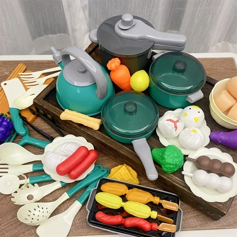 28 pezzi di giocattoli da cucina Set giocattolo da cucina simulato per giochi di finzione per bambini Set di giocattoli per giochi di finzione per bambini per ragazzi e ragazze