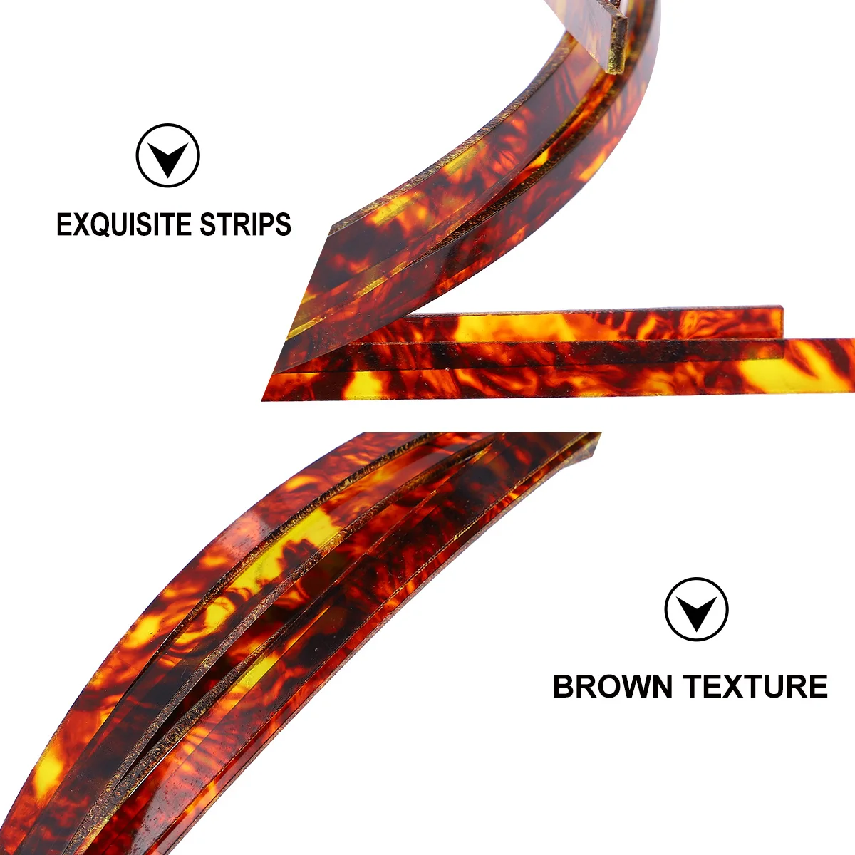 

2Pcs Guitar Purfling Strip Brown ABS Binding Trim for DIY Luthier Repair Suitable for Ukulele Mandolin Banjo Cigar Box