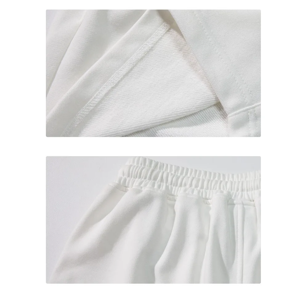 Повседневные осенние мужские повседневные спортивные шорты на шнурке, свободная модная версия из чистого хлопка, универсальные