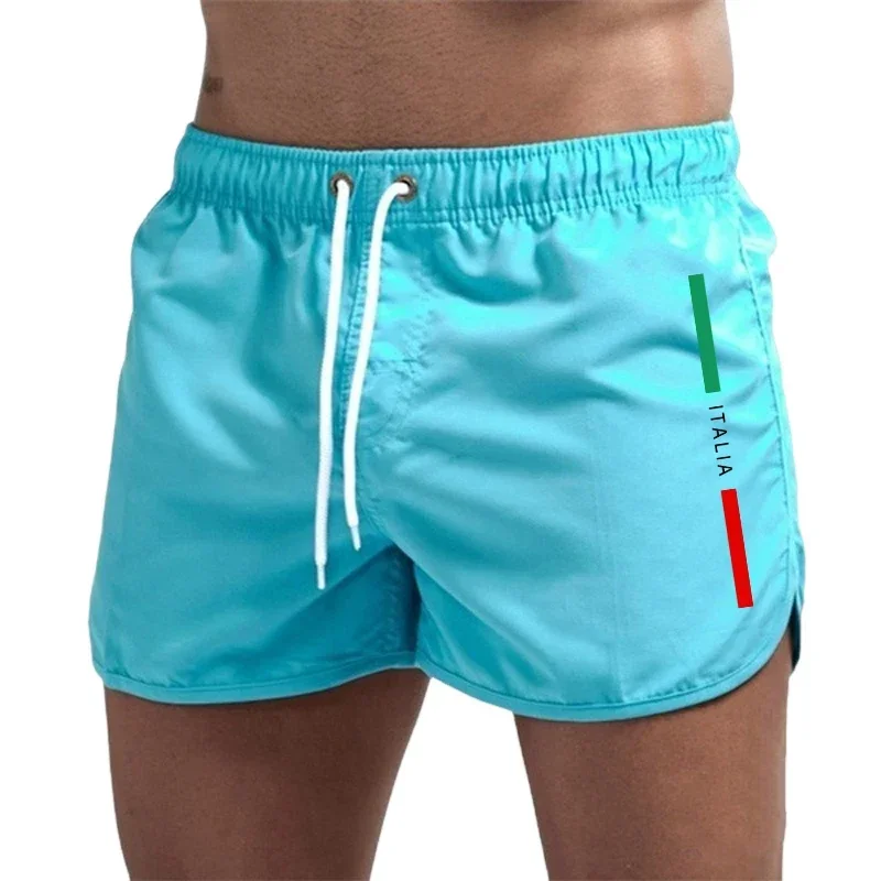 Italy Summer Men Casual Fashion Board Shorts High Quality Man Beach Quick Dry Shorts Daily Running Fitness Cycling Short Pants