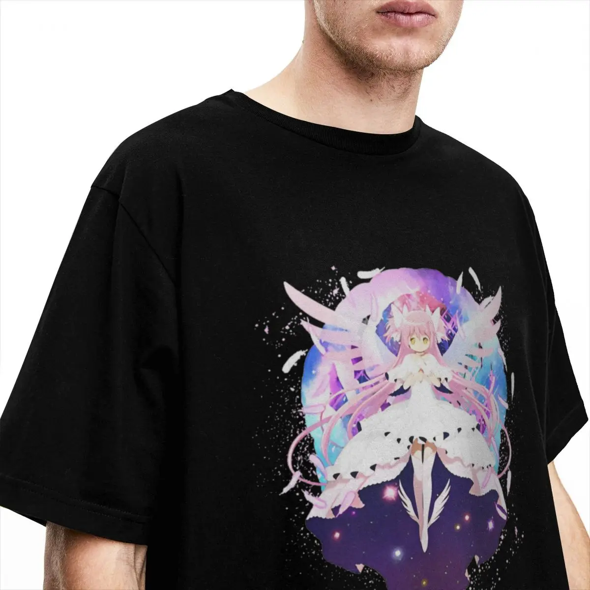 Vintage Ultimate Madoka Madoka Magica Anime T Shirt for Men Women Pure Cotton Tee Shirt Gift Idea Tops