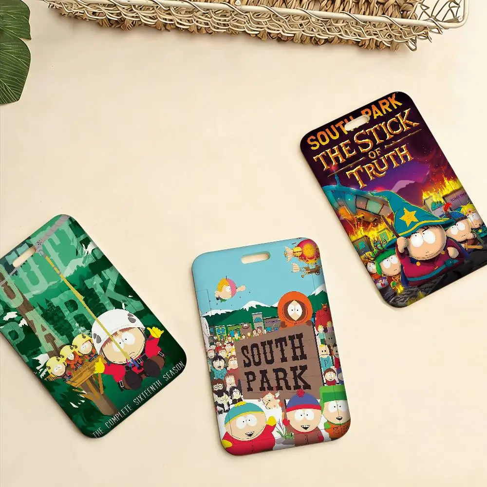 Adult Animation S-South P-Park Badge Holder Lanyards Keychain Women New Cartoon Card Holders Neck Straps Student Credential
