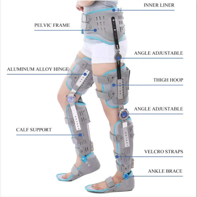 Adjustable Durable Reusable Knee Ankle Foot Orthotic Brace Hip Sacrum Waist Adjustable Hip Joint Rehabilitation Equipment
