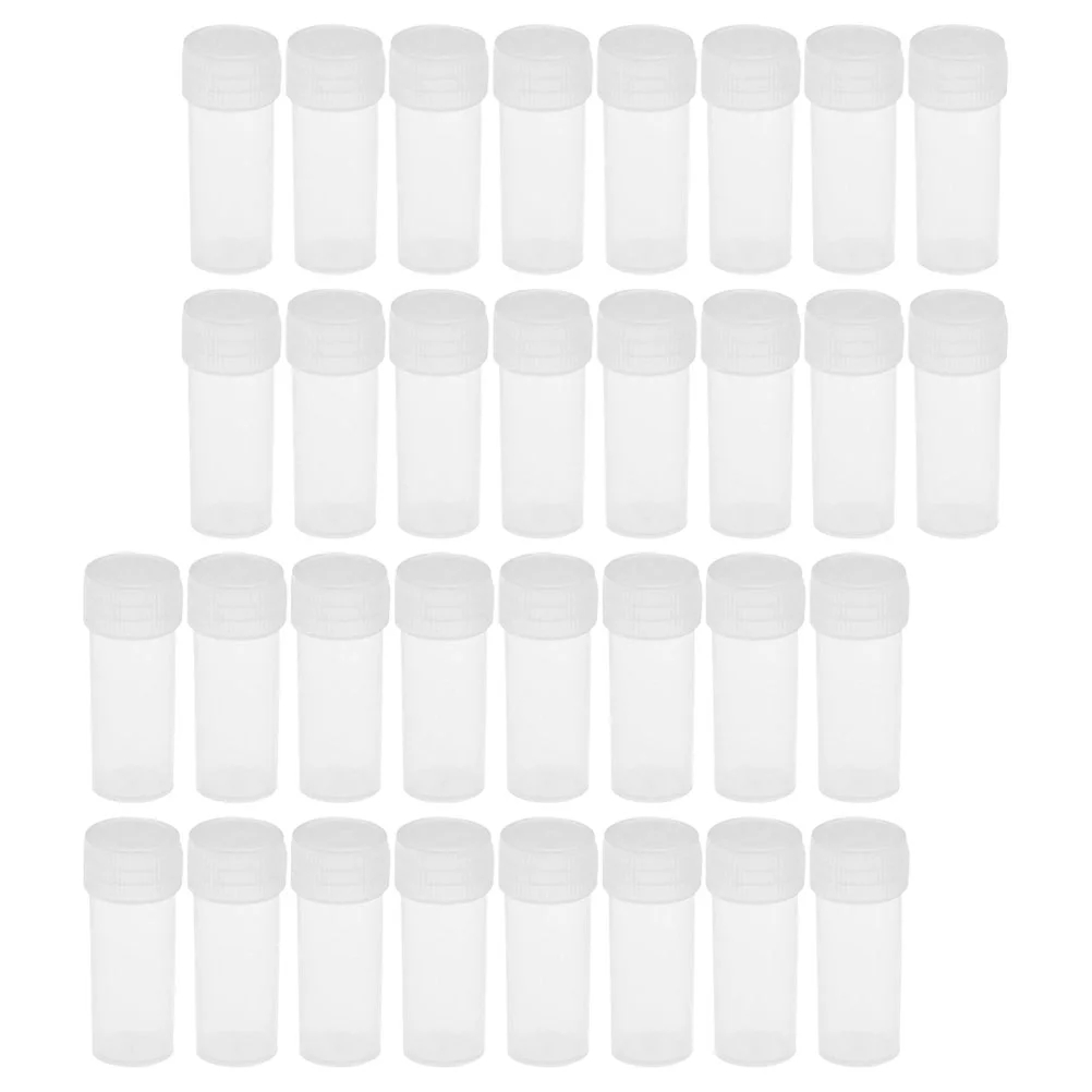 

50 Pcs Sample Storage with Cap Carrying Refillable Plastic Small Caps Pp Sampling