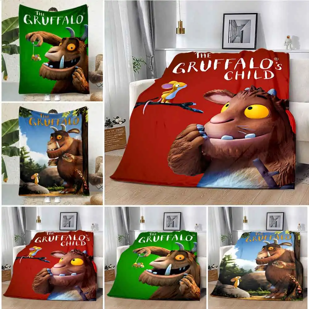 Cartoon Printed Blanket Picnic Blankets Warm Blanket Soft and Comfortable The Gruffalo Blanket Home Travel Birthday Gift