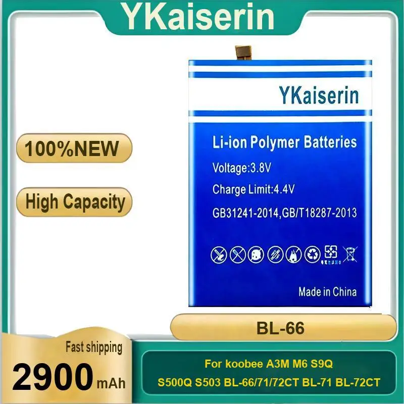 

Mobile Phone Battery BL-66 2900Mah For Koobee A3M M6 S9Q S500Q S503 71 72CT BL-71 BL-72CT