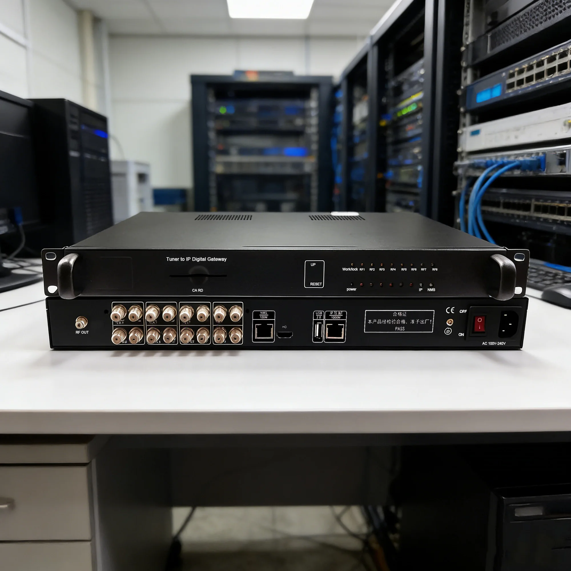 8 channel digital gateway stream receiver Modulator Tuner Modulator tuner to IP DVB-S2 DVB-T T2 DVB-C ISDBT to IP