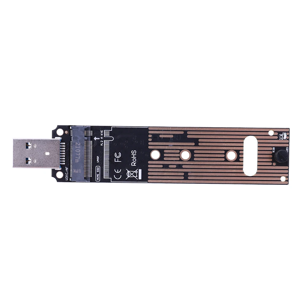 M.2 NVME Riser Board USB3.1 SSD Converter 10Gbps Gen 2 SSD To USB Adapter Card Plug and Play for Samsung WD Black Intel NVME SSD