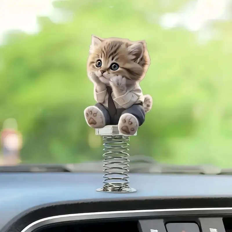 H8WB Car Accessories Dashboard Decors,Shaking Cats Bobblehead Dashboard Car Decors