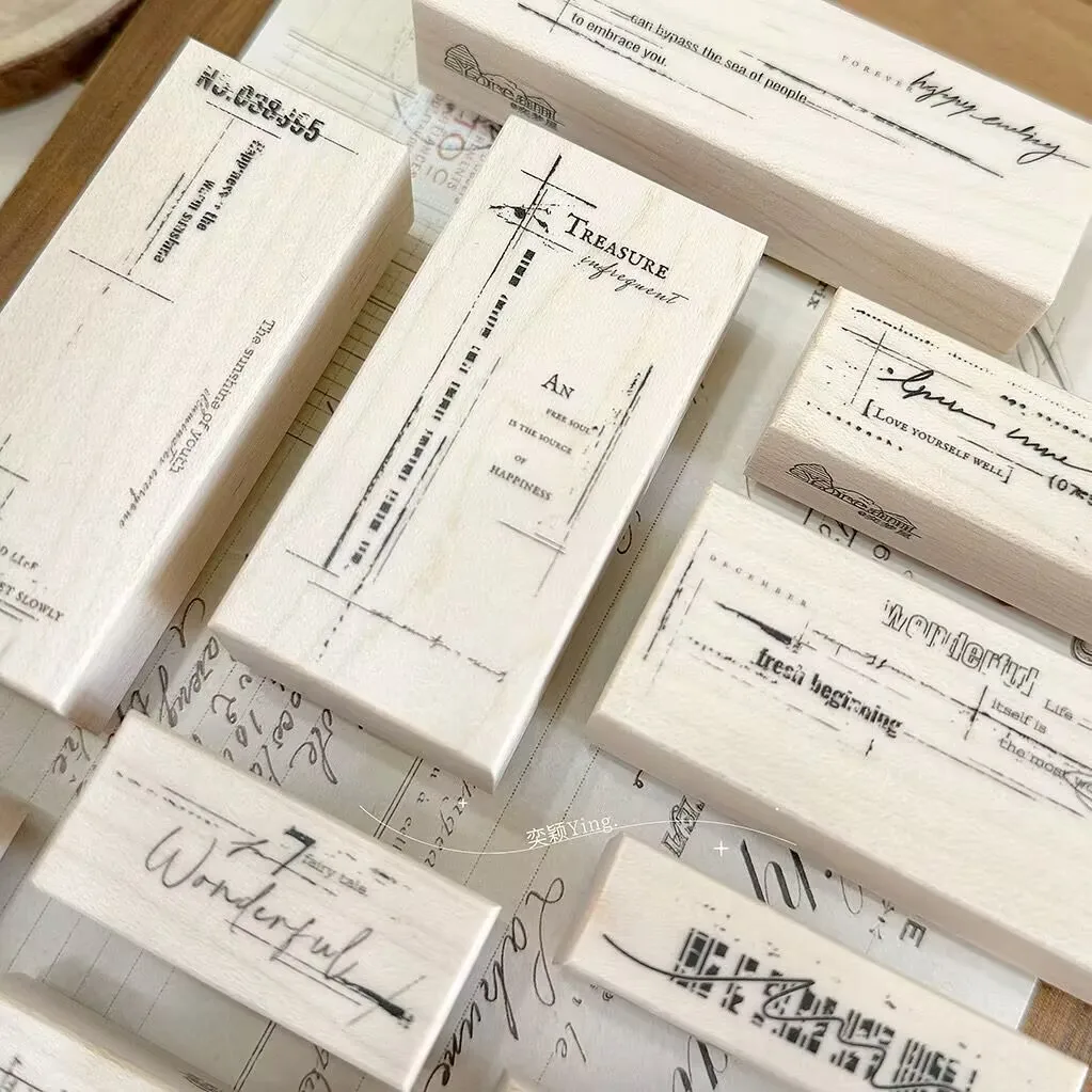 YiYing Studio Vintage The Hope From رسالة ختم مطاطي خشبي لصنع بطاقات ألبوم الصور بنفسك #6