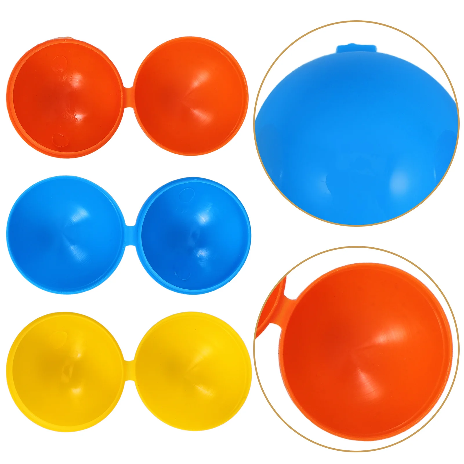 

25 Pcs Lottery Ball Activity Party Balls Sphere Claw Machine Prize Capsules Candy Fillable Gumball Game Colored to Open