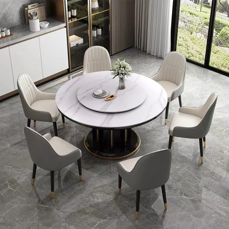 Round 6 People Dining Table Kitchen Living Room Dressing Dinning Table Set Coffee Hospitality Mesa Comedor Kitchen Furniture