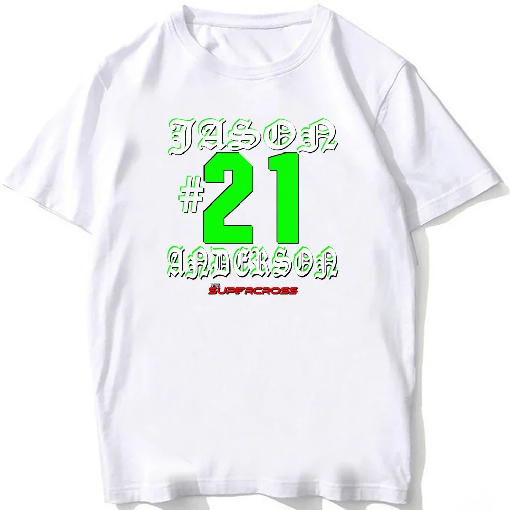 Jason Anderson JA21 Motocross Legend Dirt bike Riding T-Shirt Men Short Sleeve Boy Casual Tops Motorcycle Adventure Sport Tees