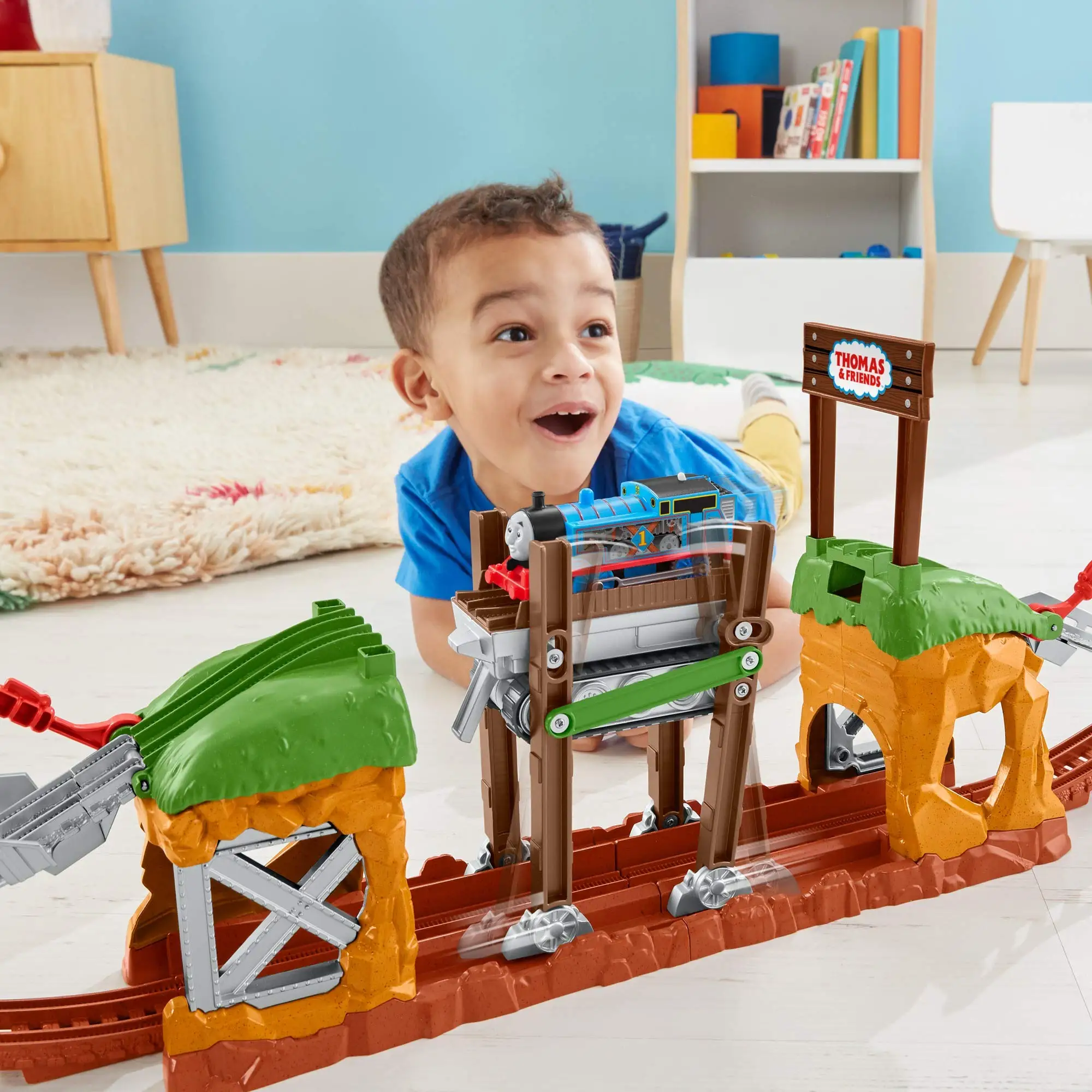 Thomas & Friends Walking Bridge Motorized Train Set Assembled Track Train Toy Set Children Educational Toys Birthday Gifts