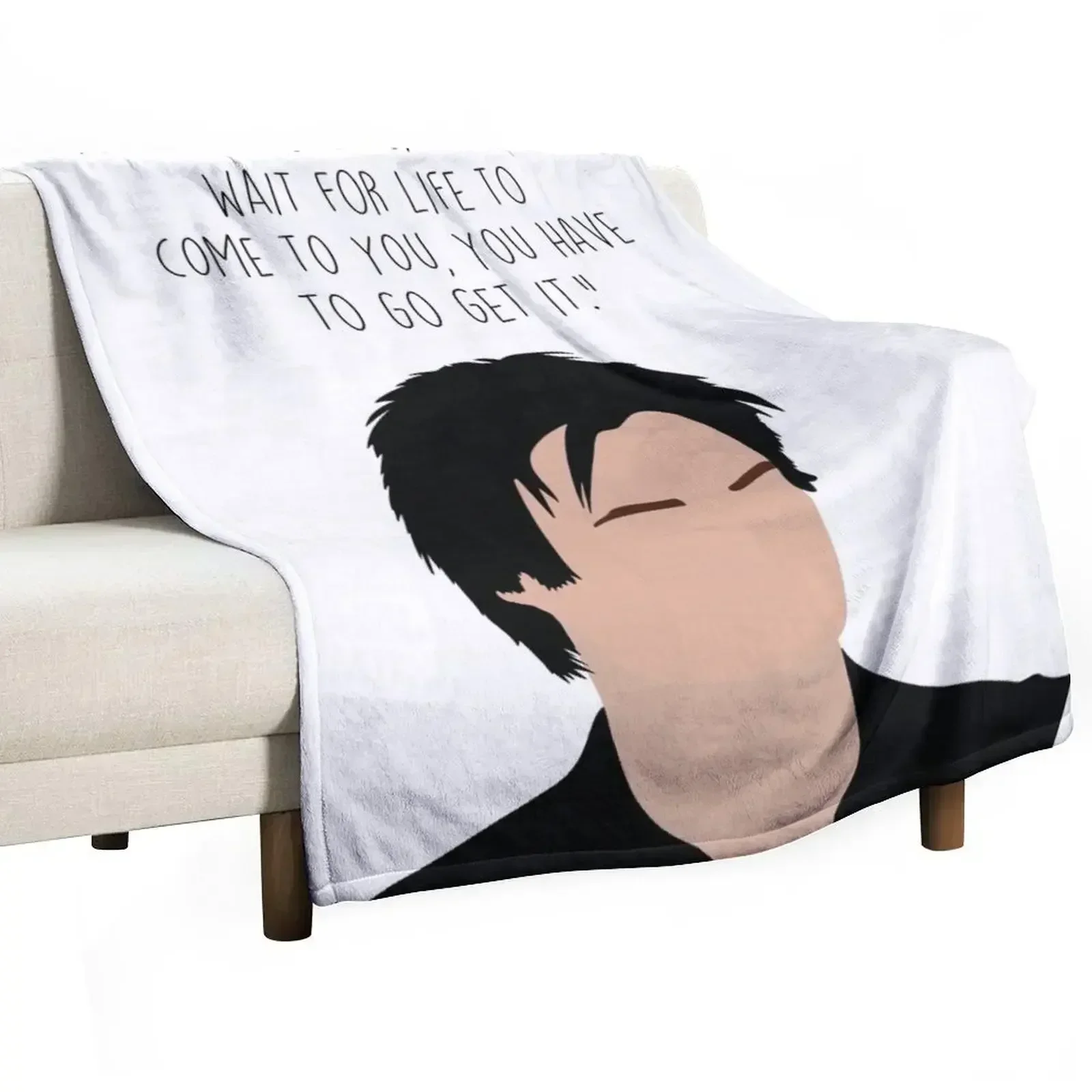 Damon Salvatore quote Throw Blanket For Sofa Thin Shaggy warm winter Flannel Fabric Multi-Purpose Cute Blankets