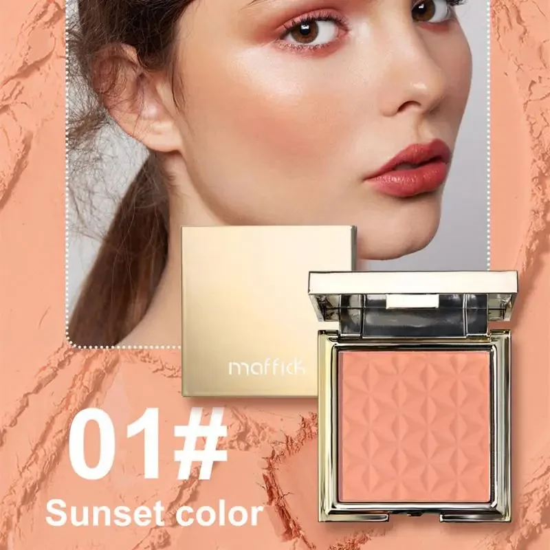 

Heallor Monochrome Blush Palette Rose Orange Soft Mist Girl Blusher Powder Natural Face Makeup Matte Peach Rouge Contour Shadow