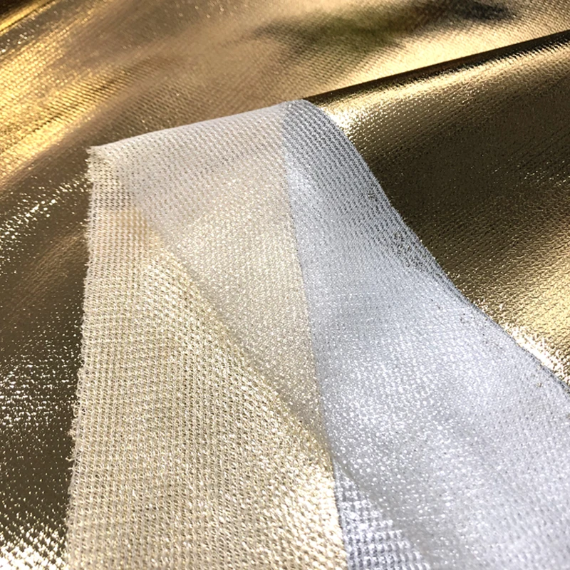 Width 120cm Silver Gold Cover Ornament Cloth Silver Gold Plated Fabric