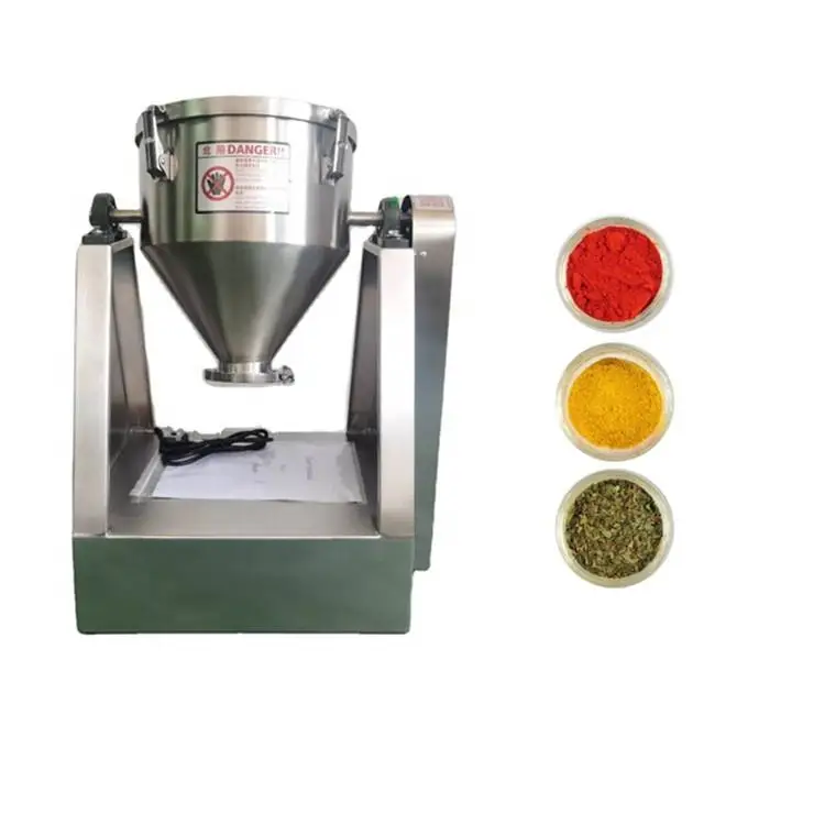 Rotating Drum Powder Mixer Stainless Steel  Mixer Drum Rotary Dry Powder Mixer Machine Cone Blender