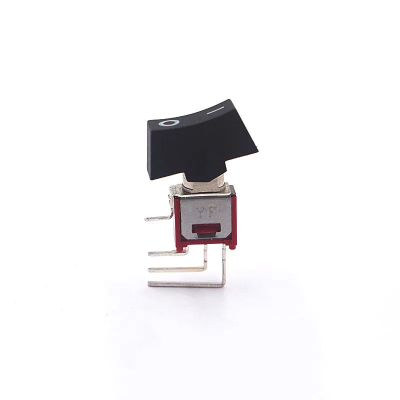 Swing button switch Boat rocker arm shaking head bent foot side insert 3-pin 2-speed small button switch with cap power switch