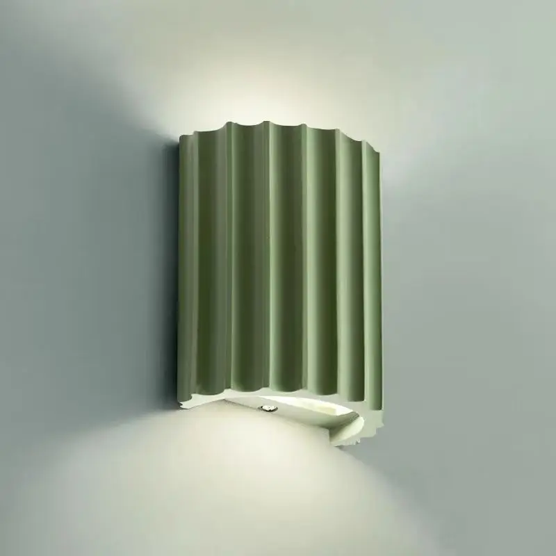 Italian style Green Roman column wall light for Hotel room Children bedroom Resin G9 LED Light  sconce Up & Down indoor lighting