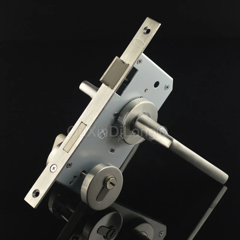 

Stainless Steel European Mortise Door Lock Set Passage Fire Proof Split Door Handle Locks (Lock body+Lock Cylinder+Handles+Keys)